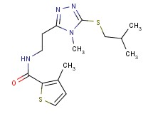 N-{2-[5-(isobutylthio)-4-methyl-4H-1,2,4-triazol-3-yl]ethyl}-3-methyl-2-thiophenecarboxamide