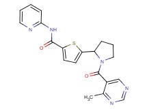 5-{1-[(4-methyl-5-pyrimidinyl)carbonyl]-2-pyrrolidinyl}-N-2-pyridinyl-2-thiophenecarboxamide