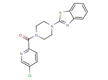 2-{4-[(5-chloro-2-pyridinyl)carbonyl]-1-piperazinyl}-1,3-benzothiazole