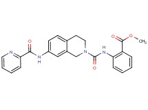 methyl 2-({[7-[(2-pyridinylcarbonyl)amino]-3,4-dihydro-2(1H)-isoquinolinyl]carbonyl}amino)benzoate