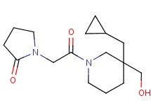 1-{2-[3-(cyclopropylmethyl)-3-(hydroxymethyl)-1-piperidinyl]-2-oxoethyl}-2-pyrrolidinone