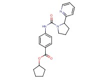cyclopentyl 4-{[(2-pyridin-2-ylpyrrolidin-1-yl)carbonyl]amino}benzoate