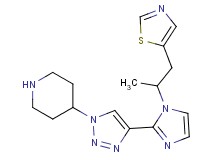 4-(4-{1-[1-methyl-2-(1,3-thiazol-5-yl)ethyl]-1H-imidazol-2-yl}-1H-1,2,3-triazol-1-yl)piperidine hydrochloride