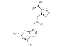 1-(5,7-dimethylpyrazolo[1,5-a]pyrimidin-3-yl)-N-[(4-isopropyl-4H-1,2,4-triazol-3-yl)methyl]-N-methylmethanamine