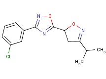 3-(3-chlorophenyl)-5-(3-isopropyl-4,5-dihydro-5-isoxazolyl)-1,2,4-oxadiazole