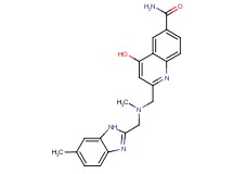 4-hydroxy-2-({methyl[(6-methyl-1H-benzimidazol-2-yl)methyl]amino}methyl)quinoline-6-carboxamide