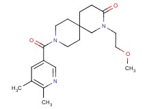 9-[(5,6-dimethylpyridin-3-yl)carbonyl]-2-(2-methoxyethyl)-2,9-diazaspiro[5.5]undecan-3-one
