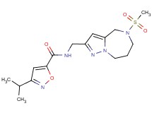 3-isopropyl-N-{[5-(methylsulfonyl)-5,6,7,8-tetrahydro-4H-pyrazolo[1,5-a][1,4]diazepin-2-yl]methyl}isoxazole-5-carboxamide