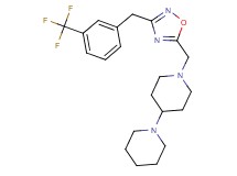 1'-({3-[3-(trifluoromethyl)benzyl]-1,2,4-oxadiazol-5-yl}methyl)-1,4'-bipiperidine