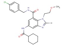 N-(4-chlorobenzyl)-5-[(cyclohexylcarbonyl)amino]-1-(2-methoxyethyl)-1H-benzimidazole-7-carboxamide