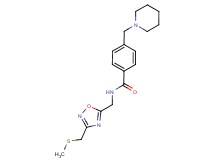 N-({3-[(methylthio)methyl]-1,2,4-oxadiazol-5-yl}methyl)-4-(1-piperidinylmethyl)benzamide