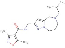 N-[(5-isobutyl-5,6,7,8-tetrahydro-4H-pyrazolo[1,5-a][1,4]diazepin-2-yl)methyl]-3,5-dimethylisoxazole-4-carboxamide