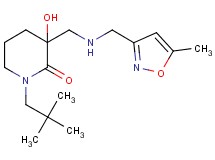 1-(2,2-dimethylpropyl)-3-hydroxy-3-({[(5-methyl-3-isoxazolyl)methyl]amino}methyl)-2-piperidinone