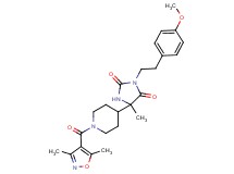 5-{1-[(3,5-dimethyl-4-isoxazolyl)carbonyl]-4-piperidinyl}-3-[2-(4-methoxyphenyl)ethyl]-5-methyl-2,4-imidazolidinedione