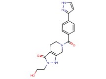2-(2-hydroxyethyl)-6-[4-(1H-pyrazol-3-yl)benzoyl]-1,2,4,5,6,7-hexahydro-3H-pyrazolo[3,4-c]pyridin-3-one