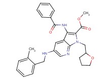 methyl 3-(benzoylamino)-5-[(2-methylbenzyl)amino]-1-(tetrahydro-2-furanylmethyl)-1H-pyrrolo[2,3-b]pyridine-2-carboxylate
