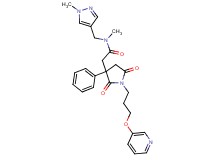2-{2,5-dioxo-3-phenyl-1-[3-(3-pyridinyloxy)propyl]-3-pyrrolidinyl}-N-methyl-N-[(1-methyl-1H-pyrazol-4-yl)methyl]acetamide