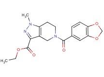 ethyl 5-(1,3-benzodioxol-5-ylcarbonyl)-1-methyl-4,5,6,7-tetrahydro-1H-pyrazolo[4,3-c]pyridine-3-carboxylate