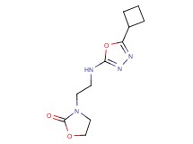 3-{2-[(5-cyclobutyl-1,3,4-oxadiazol-2-yl)amino]ethyl}-1,3-oxazolidin-2-one