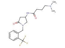 4-(dimethylamino)-N-{5-oxo-1-[2-(trifluoromethyl)benzyl]-3-pyrrolidinyl}butanamide