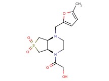 2-[(4aS*,7aR*)-4-[(5-methyl-2-furyl)methyl]-6,6-dioxidohexahydrothieno[3,4-b]pyrazin-1(2H)-yl]-2-oxoethanol