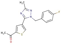 1-{4-[1-(4-fluorobenzyl)-3-methyl-1H-1,2,4-triazol-5-yl]-2-thienyl}ethanone