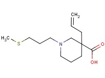 3-allyl-1-[3-(methylthio)propyl]-3-piperidinecarboxylic acid