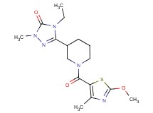 4-ethyl-5-{1-[(2-methoxy-4-methyl-1,3-thiazol-5-yl)carbonyl]piperidin-3-yl}-2-methyl-2,4-dihydro-3H-1,2,4-triazol-3-one