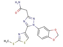 2-{1-(1,3-benzodioxol-5-yl)-5-[2-(methylthio)-1,3-thiazol-4-yl]-1H-1,2,4-triazol-3-yl}acetamide