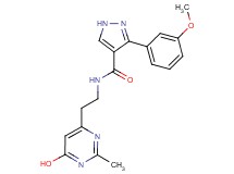 N-[2-(6-hydroxy-2-methyl-4-pyrimidinyl)ethyl]-3-(3-methoxyphenyl)-1H-pyrazole-4-carboxamide