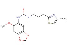 N-(6-methoxy-1,3-benzodioxol-5-yl)-N'-[3-(4-methyl-1,3-thiazol-2-yl)propyl]urea