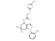 2-[(5-amino-1,3,4-thiadiazol-2-yl)thio]-N-[6,6-dimethyl-1-(2-methylphenyl)-4,5,6,7-tetrahydro-1H-indazol-4-yl]acetamide