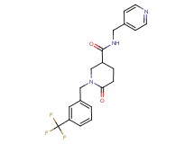 6-oxo-N-(4-pyridinylmethyl)-1-[3-(trifluoromethyl)benzyl]-3-piperidinecarboxamide
