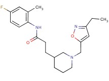 3-{1-[(3-ethylisoxazol-5-yl)methyl]piperidin-3-yl}-N-(4-fluoro-2-methylphenyl)propanamide