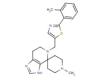 1'-methyl-5-{[2-(2-methylphenyl)-1,3-thiazol-5-yl]methyl}-3,5,6,7-tetrahydrospiro[imidazo[4,5-c]pyridine-4,4'-piperidine]