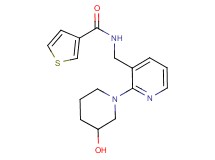 N-{[2-(3-hydroxy-1-piperidinyl)-3-pyridinyl]methyl}-3-thiophenecarboxamide