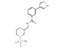 N-{[4-(methylsulfonyl)morpholin-2-yl]methyl}-3-(1H-pyrazol-4-yl)benzamide