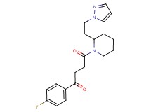 1-(4-fluorophenyl)-4-oxo-4-{2-[2-(1H-pyrazol-1-yl)ethyl]-1-piperidinyl}-1-butanone
