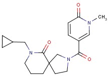 7-(cyclopropylmethyl)-2-[(1-methyl-6-oxo-1,6-dihydropyridin-3-yl)carbonyl]-2,7-diazaspiro[4.5]decan-6-one