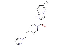 6-methyl-2-({4-[2-(1H-pyrazol-1-yl)ethyl]-1-piperidinyl}carbonyl)imidazo[1,2-a]pyridine