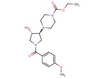 ethyl 4-[(3S*,4S*)-4-hydroxy-1-(4-methoxybenzoyl)-3-pyrrolidinyl]-1-piperazinecarboxylate