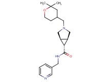 (1R*,5S*,6r)-3-[(2,2-dimethyltetrahydro-2H-pyran-4-yl)methyl]-N-(pyridin-3-ylmethyl)-3-azabicyclo[3.1.0]hexane-6-carboxamide