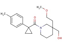 (3-(2-methoxyethyl)-1-{[1-(4-methylphenyl)cyclopropyl]carbonyl}-3-piperidinyl)methanol