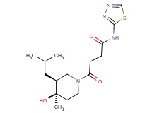 4-[(3S*,4R*)-4-hydroxy-3-isobutyl-4-methylpiperidin-1-yl]-4-oxo-N-1,3,4-thiadiazol-2-ylbutanamide
