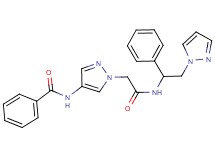 N-[1-(2-oxo-2-{[1-phenyl-2-(1H-pyrazol-1-yl)ethyl]amino}ethyl)-1H-pyrazol-4-yl]benzamide