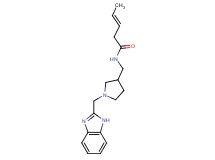 (3E)-N-{[1-(1H-benzimidazol-2-ylmethyl)pyrrolidin-3-yl]methyl}pent-3-enamide