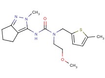 N-(2-methoxyethyl)-N'-(2-methyl-2,4,5,6-tetrahydrocyclopenta[c]pyrazol-3-yl)-N-[(5-methyl-2-thienyl)methyl]urea