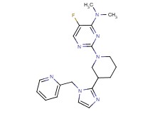 5-fluoro-N,N-dimethyl-2-{3-[1-(pyridin-2-ylmethyl)-1H-imidazol-2-yl]piperidin-1-yl}pyrimidin-4-amine