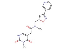 N-methyl-2-(3-methyl-2,4-dioxo-1,2,3,4-tetrahydro-5-pyrimidinyl)-N-{[3-(3-pyridinyl)-5-isoxazolyl]methyl}acetamide