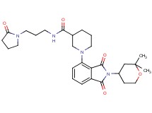 1-[2-(2,2-dimethyltetrahydro-2H-pyran-4-yl)-1,3-dioxo-2,3-dihydro-1H-isoindol-4-yl]-N-[3-(2-oxo-1-pyrrolidinyl)propyl]-3-piperidinecarboxamide